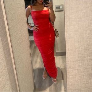 Res ruched midi/maxi dress